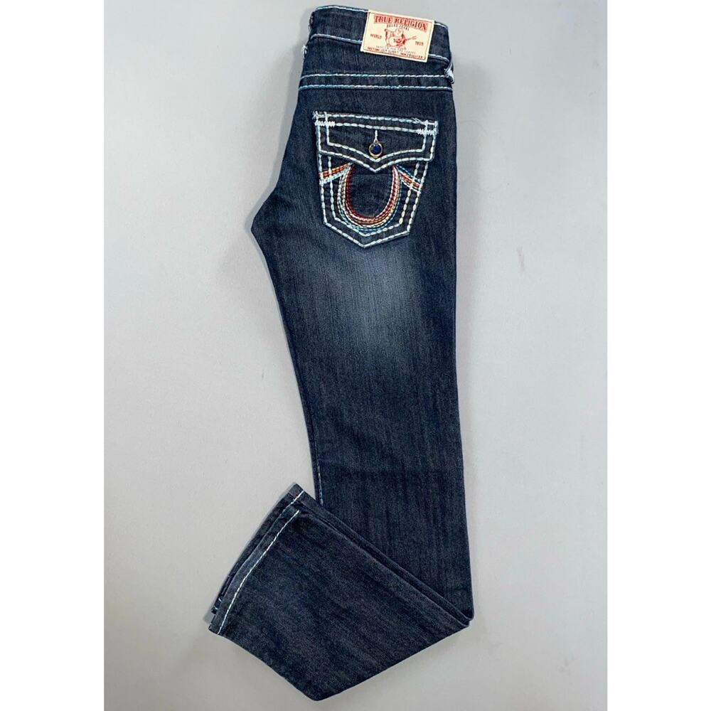 True Religion Joey Super T Vintage USA Made Jeans. Rainbow Stitched, Women's 29